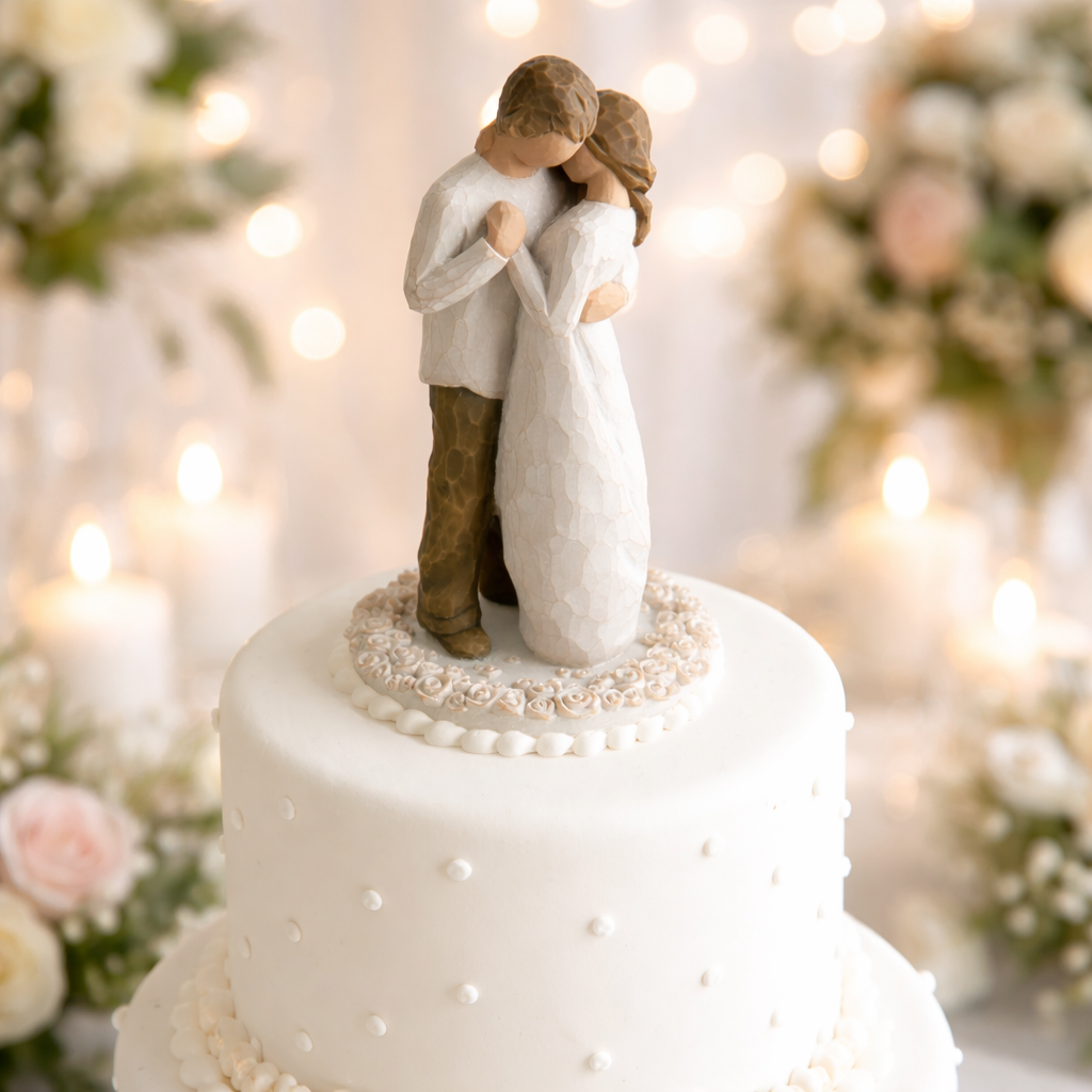 Promise Cake Topper figurine as a romantic wedding keepsake for couples