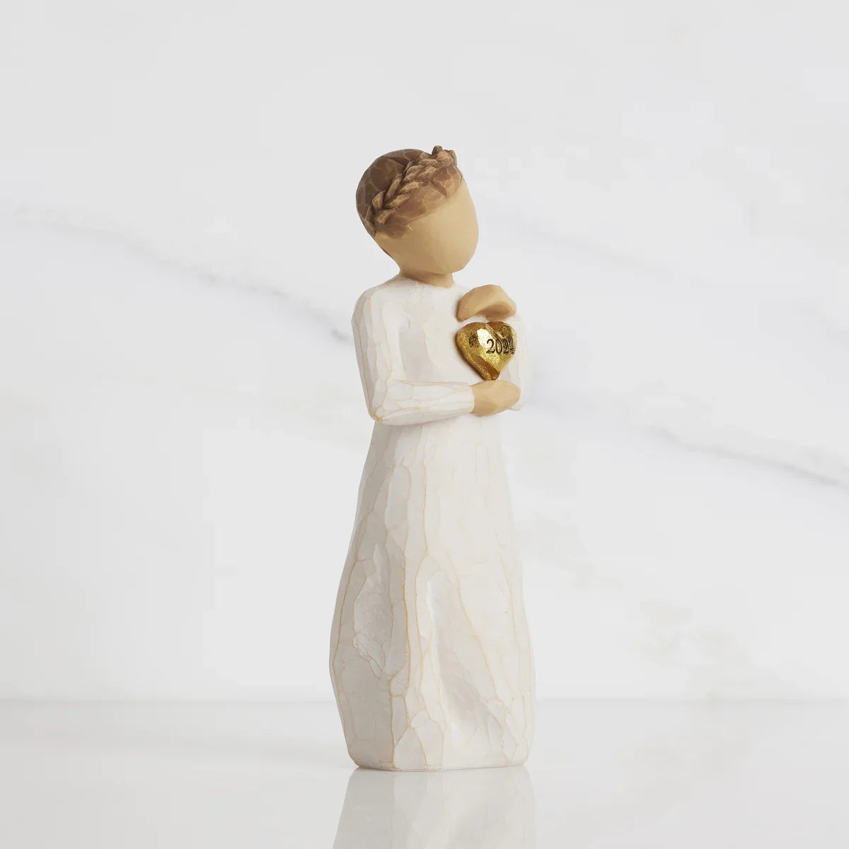 2024 Heart figurine as a dated memory keepsake gift
