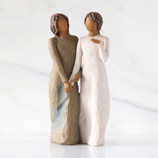 My Sister My Friend dark tone figurine as a sisterhood and friendship keepsake gift